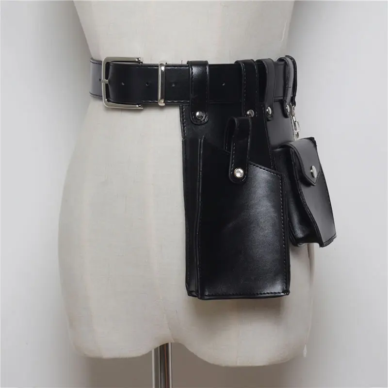 XITAO Women Cummerbunds Korea Fashion Dark Fashion New Concave Shape Street Shoot Multi Function Belt Pockets WBB4334