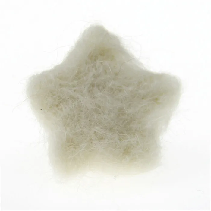 White 10 шт. чистый шерстяной войлок звезда DIY модные украшения для домашнего праздника модные ювелирные изделия аксессуары ручной работы - Цвет: White