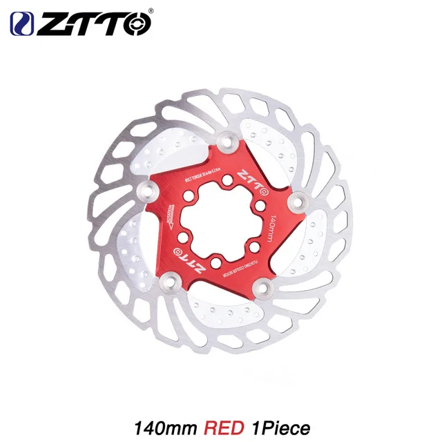 Cooling 140mm Red ZTTO MTB быстро остыть велосипеда охлаждения дисковые тормоза плавающий ротор 7075 AL Нержавеющая сталь Горный Дорожный велосипед 140/160/180/203 мм - Цвет: Cooling 140mm Red