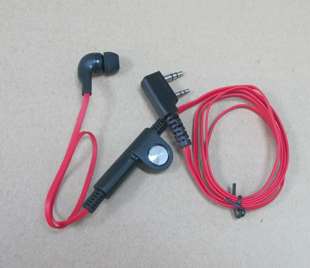 OPPXUN 5 шт. красные модные лапша 2PIN наушники для kenwood TK-3107 tk2207 TK-240D TK-248 baofeng bf888s UV5R UV82