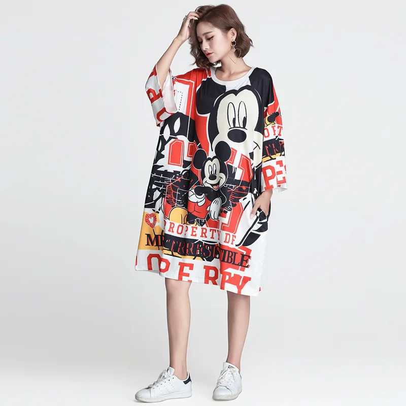 2017 Европа и Америка бренд печати Микки Модные женские жир MM100 ~ 260 jin показать