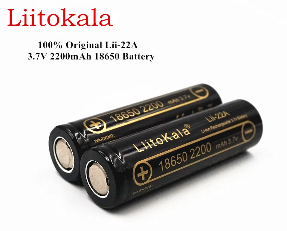 Литий-ионные батареи HK Lii - 22A LiitoKala 3 7 в 18650 2200 мА · ч перезаряжаемая литий-ионная