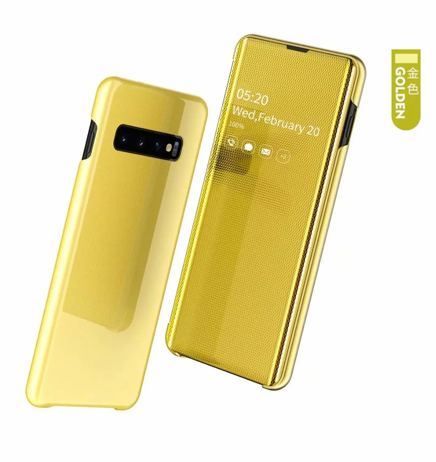 Для samsung S10 чехол S10 зеркальный чехол откидной складной кронштейн задняя крышка для samsung Galaxy S10