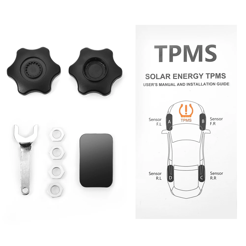 ZEEPIN C260 на солнечных батареях TPMS автомобильный монитор давления в шинах Система 4