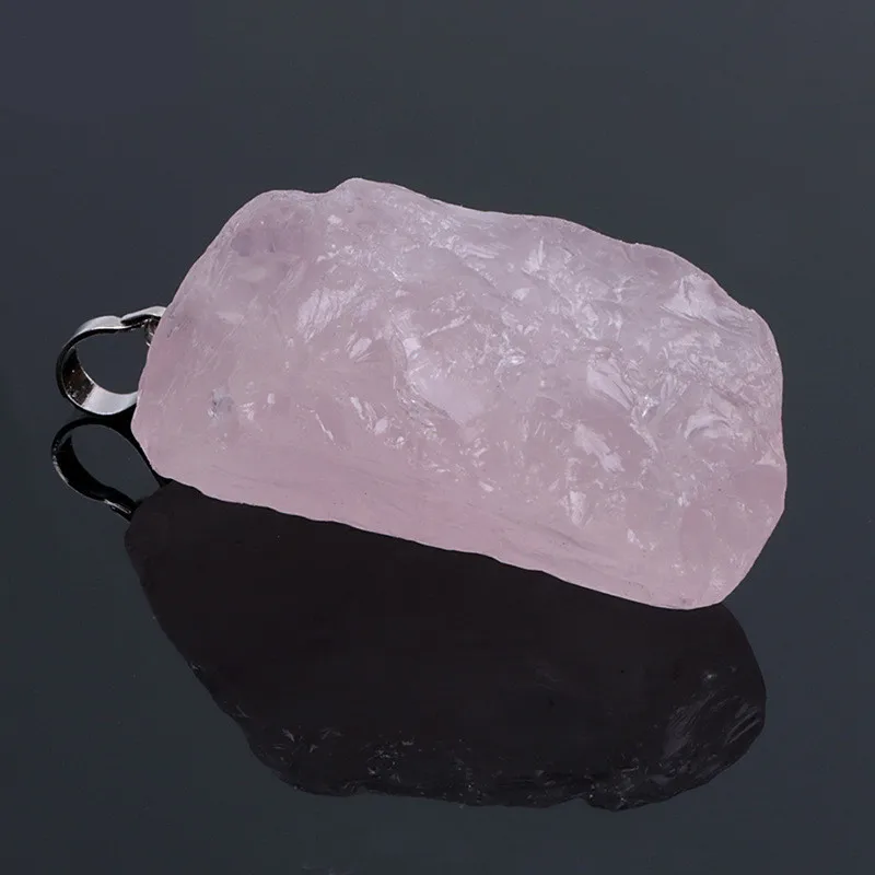 Healing Irregular White Yellow Purple Pink Quartz Pendant Natural Gem Stones Clear Crystal Necklaces Pendants necklace | Украшения и