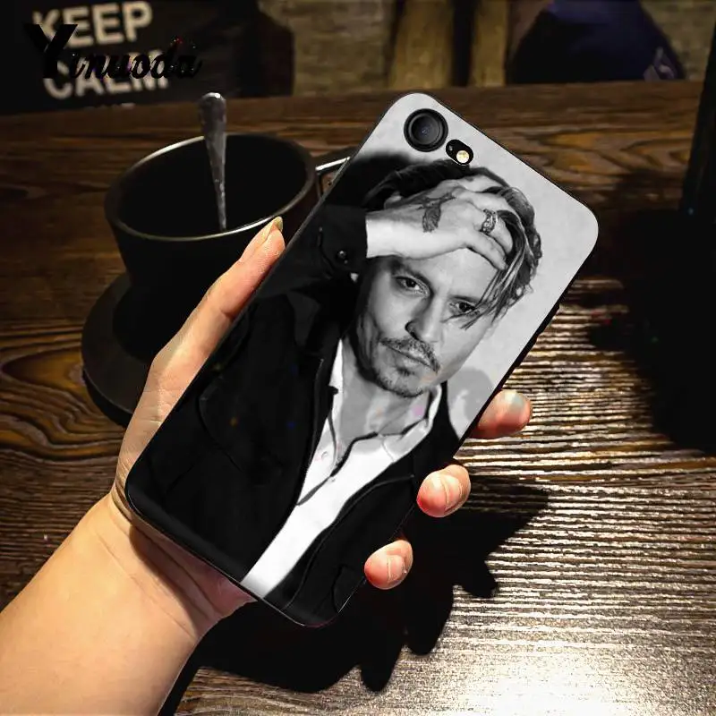Yinuoda для iphone 7, 6, X, чехол, чехол с изображением Джони Депп, DIY, разноцветный чехол для телефона, для iphone 7, X, 6, 6 S, 8 Plus, X, 5, 5S, SE, XS, XR
