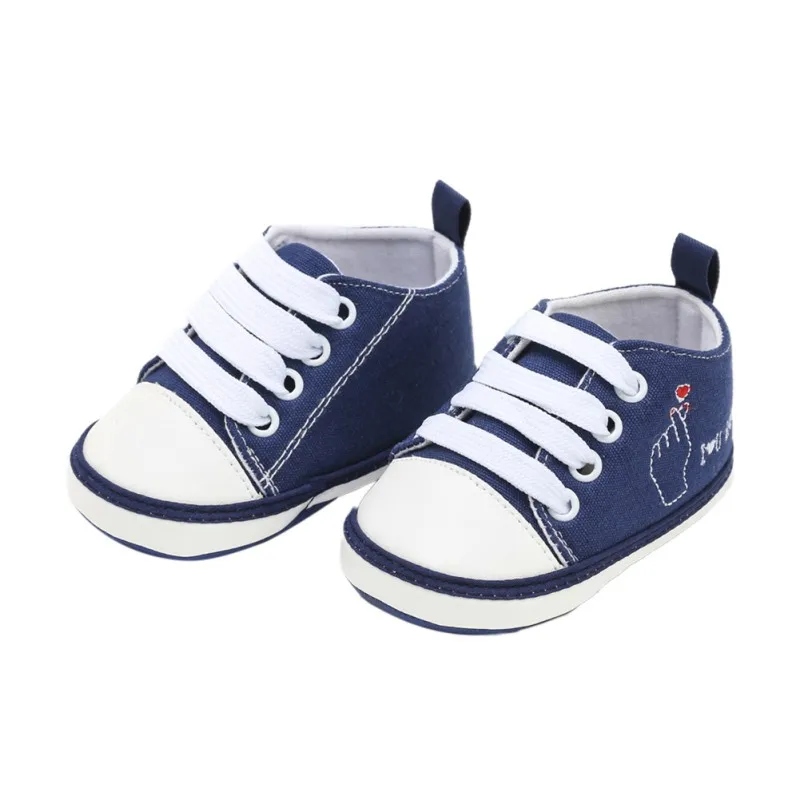 

Baby Shoes Boy Girl Soft Sole First Walkers Toddler Infant Letter Pattern Casual Canvas Sneaker Forborn
