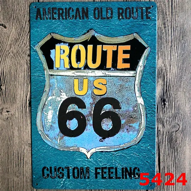 YG244 The Mother Road Route 66 металлические оловянные знаки Техасский старинный газовый автомобиль гараж домашний декор настенные художественные вывески YN029 - Цвет: YG244