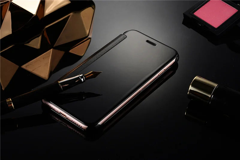 black Акриловый чехол-книжка чехол для iPhone 6S 6 s, 7, 8, X 10 5 5S 5SE iPhone 8Plus 7plus 6plus 6splus Роскошный прозрачный чехол для задней панели сотового телефона - Цвет: black