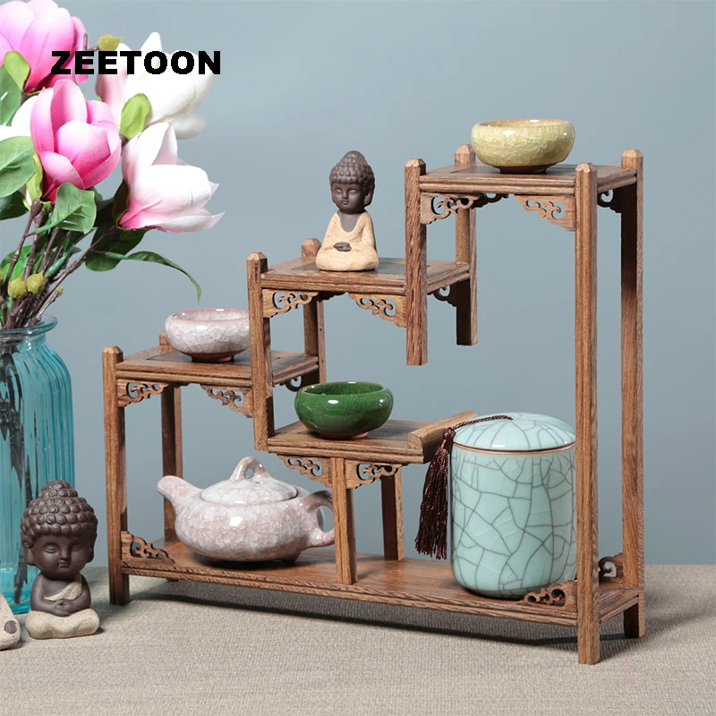 

Wenge Wood Rich Ancient Frame Wenge Rich Ancient Frame Much Treasure Cabinet Collectables Shelf desktop Wooden Storage Holders