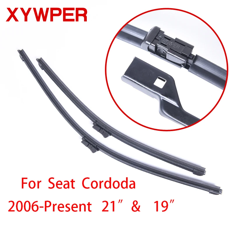 

XYWPER Wiper Blades for Seat Cordoba 2006 2007 2008 2009 2010-2016 21"&19"Car Accessories Soft Rubber Car Windscreen Wipers