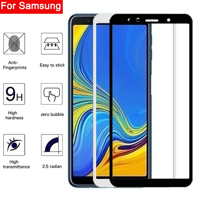 Защитное стекло закаленное 9H для Samsung Galaxy A7 2018 A750 защитная пленка|Бамперы| |