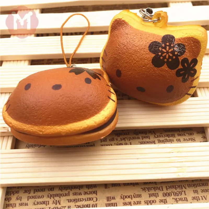 15 шт./лот мягкие Рисунок «Hello Kitty» Kawaii медленно поднимающийся Jumbo Подвеска для мобильного телефона с ремешком Рождественский подарок для Для детей игрушка