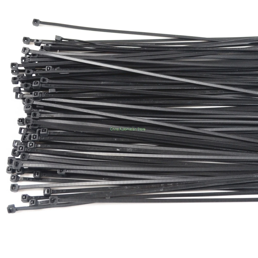 500PCS 4X150mm ( 6'' Inch) Black Self Lock Plastic Nylon Cable Ties Zip Wire | Обустройство дома