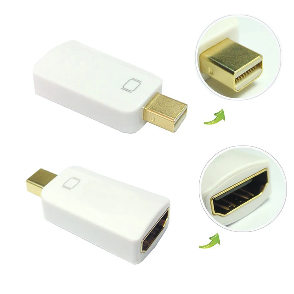 Позолоченный порт дисплея DP Mini штекер-гнездо HDMI Thunderbolt адаптер для APPLE MacBook Mac Pro Air