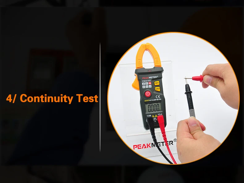 Официальный PEAKMETER PM2016S умный мини цифровой AC клещи мультиметр с сопротивлением частоты удержания данных NCV тестер