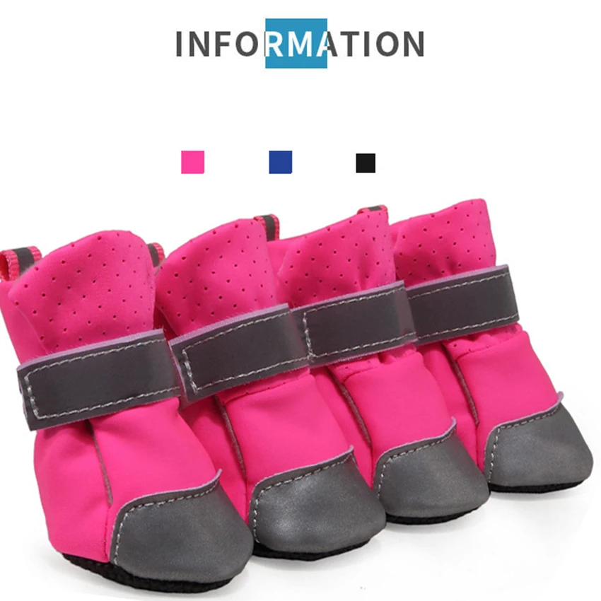4 шт. ботинки для маленьких собак дышащая обувь щенков уличная защита от лап