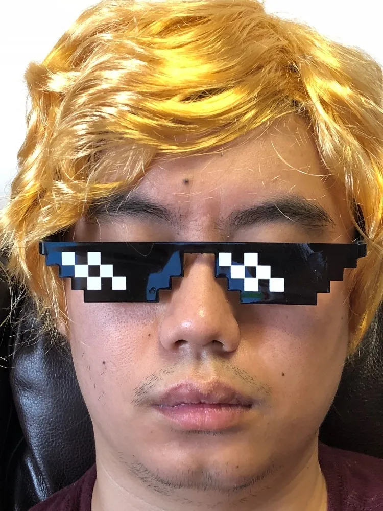 Популярная личность рамка мозаика пиксель Cos играть глаз носить очки платье