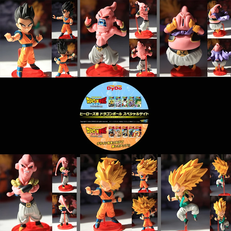 11 см X 4 Dragon Ball Z 6 Stile мини модель Goku Saiyan Majin Boo фигурка мальчиков Игрушка ПВХ Модель