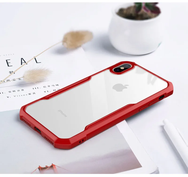XUNDD Роскошный прозрачный чехол для iPhone Xs чехол для MAX XR, противоударный полный защитный чехол для iPhone 7/7 plus 8 8plus Xs X чехол в виде ракушки