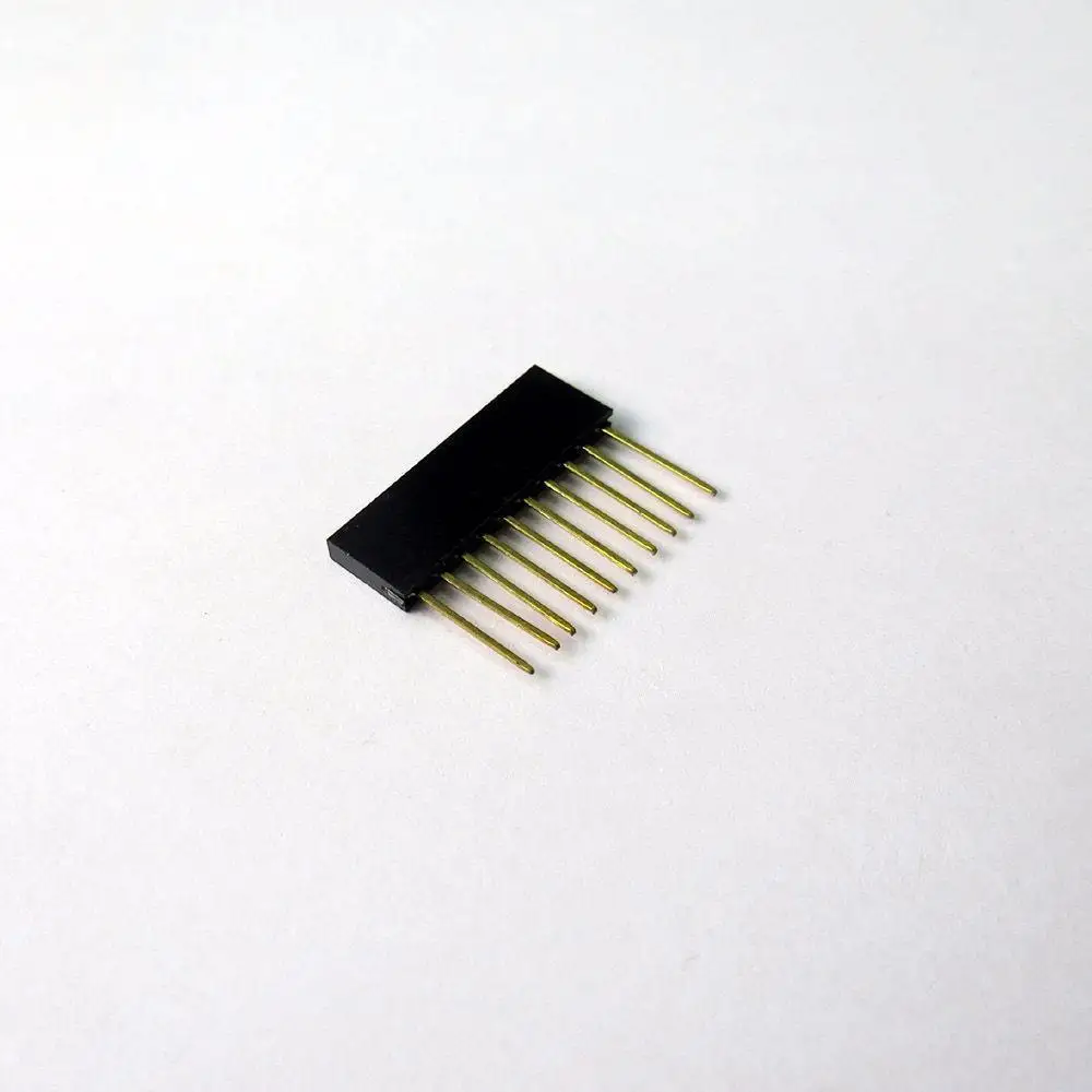 100 шт. 10 Pin Женский Высокий Штабелируемый коннектор гнездо Однорядный штыревой
