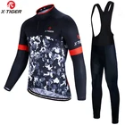 Комплект зимней велосипедной одежды X-Tiger 2020, теплая одежда для гоночного велосипеда с длинным рукавом, теплая флисовая велосипедная одежда для горного велосипеда