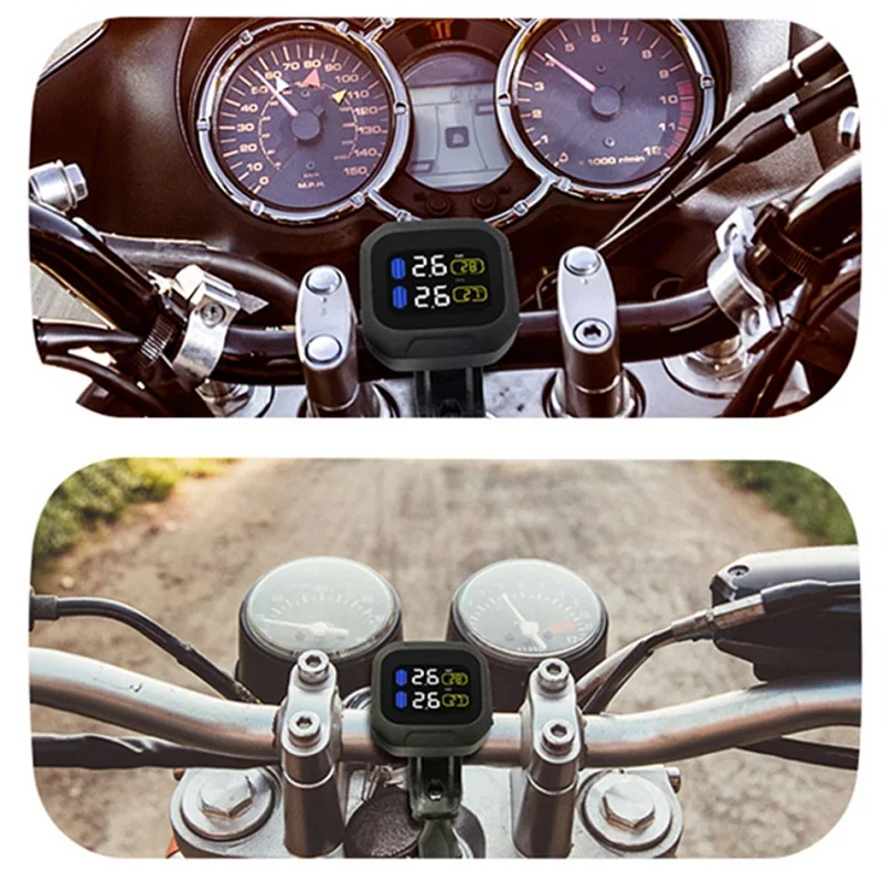 CAREUD M3 мотоциклетные водонепроницаемые TPMS с 2 внешними сенсорами ЖК дисплей