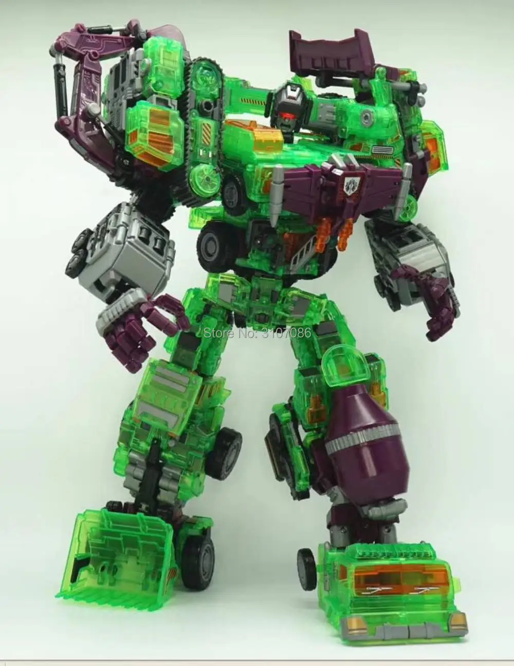 NBK Devastator 6в1 прозрачный набор бульдозер скребок гравитационный крюк