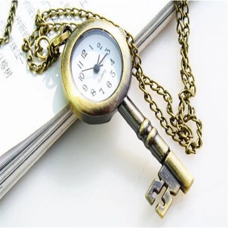 Клаудия Relojes mujer новейший роскошный бренд Милый Винтажный ключ дизайн пряжка ожерелье Подарочные карманные часы Relogio feminino