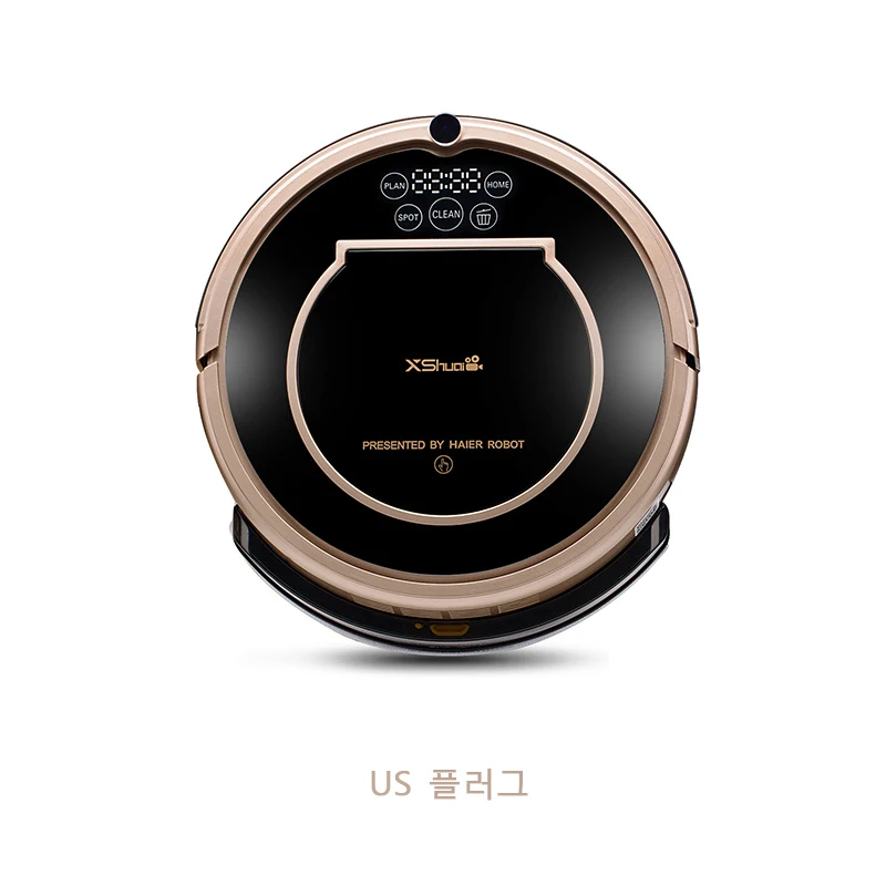 US Plug Haier XShuai T370 робот-пылесос с голосовым управлением Alexa, подключенный к Wi-Fi самозаряжающийся 1500Pa мощный всасывающий HEPA фильтр - Цвет: US Plug