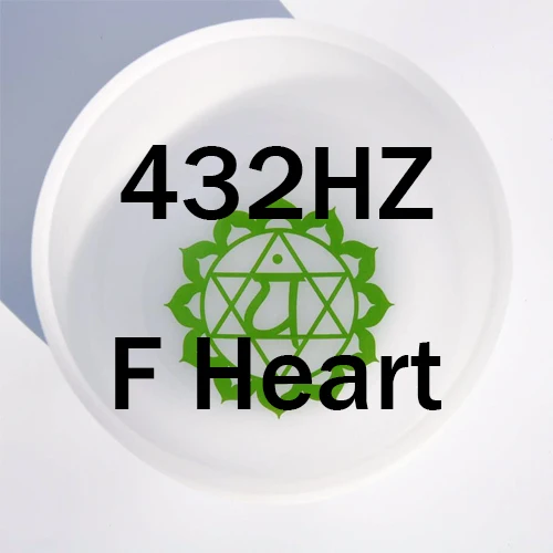 8F432 heart Chakra 1 шт. 2019NEW 8 дюймов чакра Symble узор третий глаз Корона корень крестцово солнечное сердце горло Матовый Кварцевый Поющая чаша - Цвет: 8F432 heart Chakra