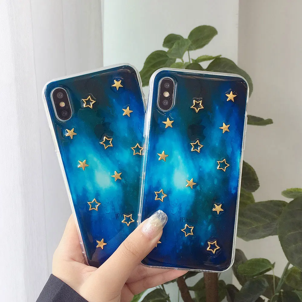 Чехол для телефона Boucho 3D с пятиконечной звездой iPhone 7 8 plus X Plus Модный чехол из