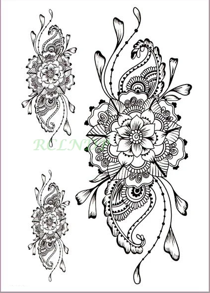 

Waterproof Temporary Tattoo Sticker blooming flowers totem tatto stickers flash tatoo fake tattoos for girls women men