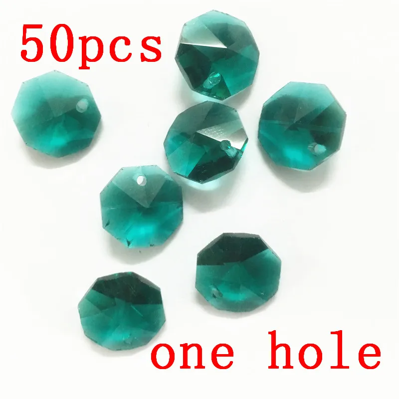 Необычные 50 шт./лот циркониевые Восьмиугольные бусины зеленого цвета 14 мм в 1