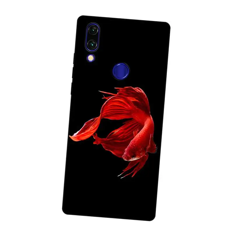 N270 Betta Fish Black Silicone Case Cover For Xiaomi Redmi Note 3 4 4X 5 5A 6 7 Pro Global |