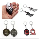 Брелок HSIC смешанный God Of War 4, Кратос, брелок Меч, голова Олимпа Кратоса, Череп, оружие, металлический брелок для мужчин