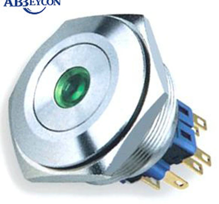 Кнопочный выключатель с подсветкой IP67 самоблокирующийся переключатель ВКЛ ВЫКЛ