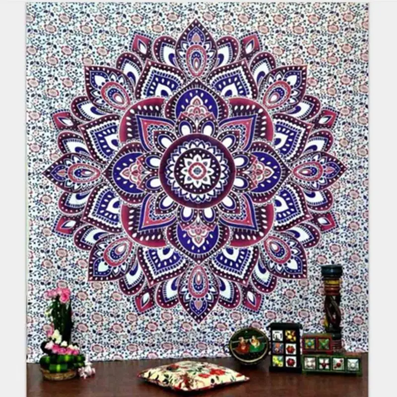 1 шт. гобелен с принтом лотоса пляжное полотенце в богемном стиле коврик для йоги