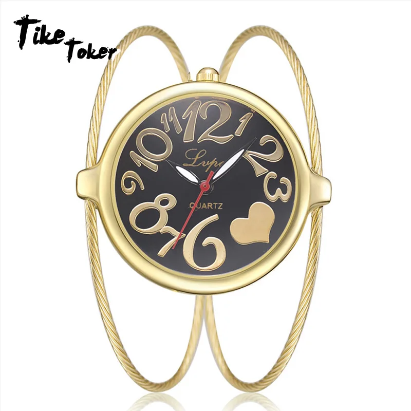 TIke Toker Bohemian Style Luxury Brand Quartz Watch Women Bracelet Ladies Casual Dress Steel band Clock Female Girls Trending | Наручные