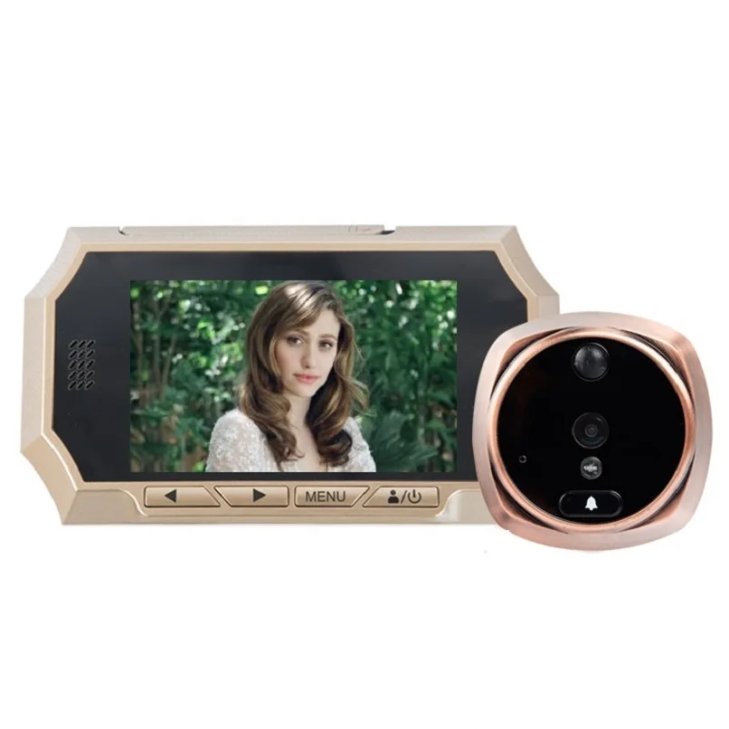 Дверной глазок ИК ночного видения PIR датчик движения 4 3 дюймовый цифровой видео