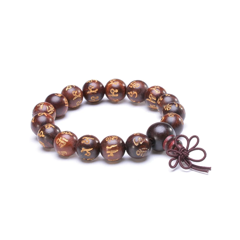 Браслеты MOFRGO Rosewood Om Мани Падме Гум мантры амулет тибетский буддизм защита для