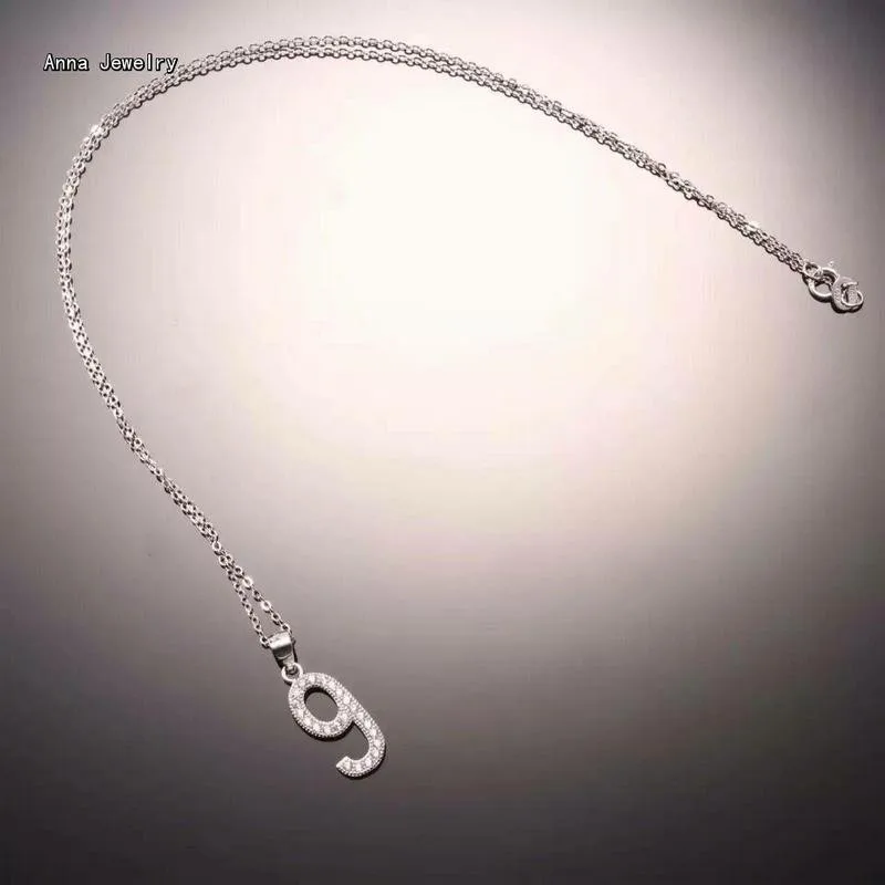 Ожерелье из серебра 925 пробы с цифрами и фианитами|designer necklace|fashion necklacenecklace designer |
