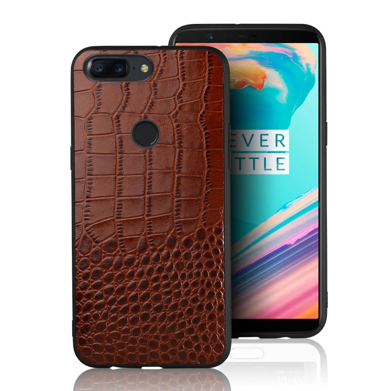 For Oneplus 7T Pro phone case Genuine Leather crocodile pattern 360 Full protective back cover for 7 7t 5t 6t 6 | Мобильные телефоны