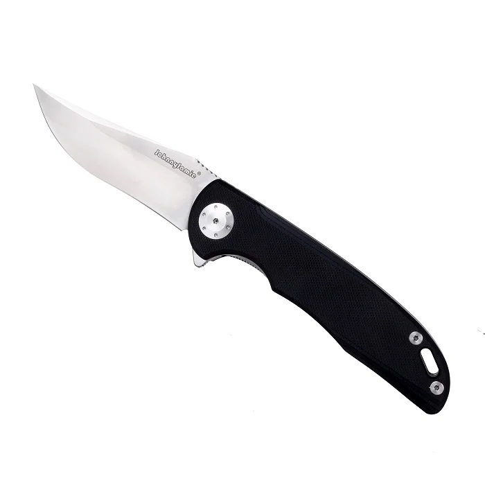 Black Handle Складной нож JohnnyJamie Persici 1010A D2 стальное лезвие G10 Ручка Военный нож s Выживания Кемпинг Охота подставка для ножа s - Цвет: Black Handle