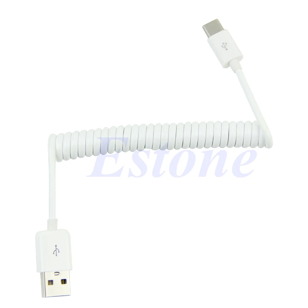 

2021 New USB 3.1 Type C USB-C Spring Coiled Male to Male Data Cable