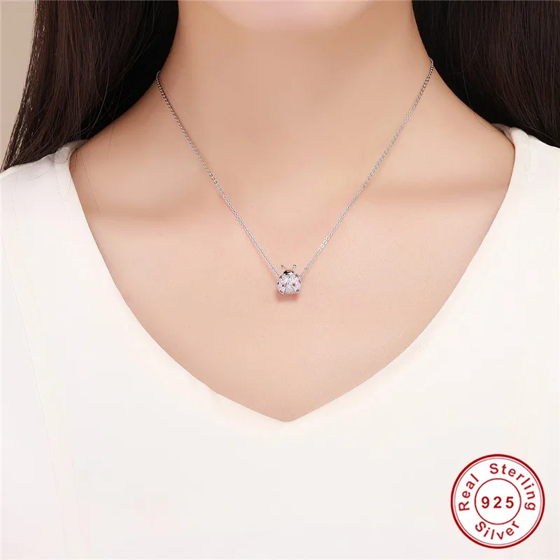Fit Panora браслет семи месте Cubc циркония Божья коровка подвески Оригинальные 925
