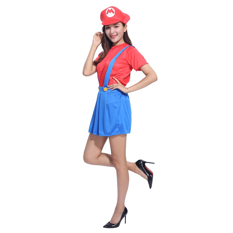 Новый женский Хэллоуин вечерние Танцы Симпатичные Марио Super Mario Louis Платье с