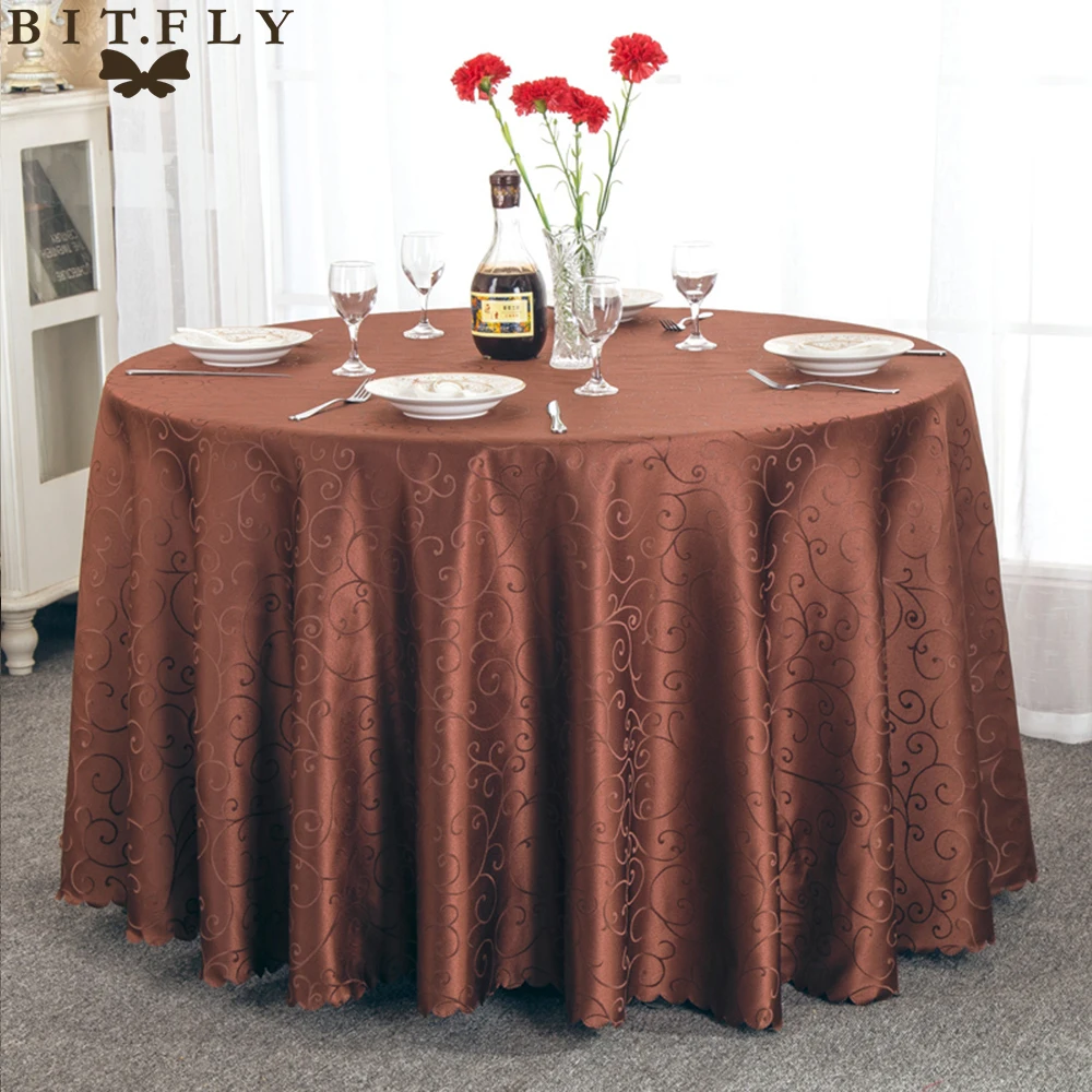 Жаккардовая круглая скатерть покрытие скатерти белый/розовый/золотой/слоновая