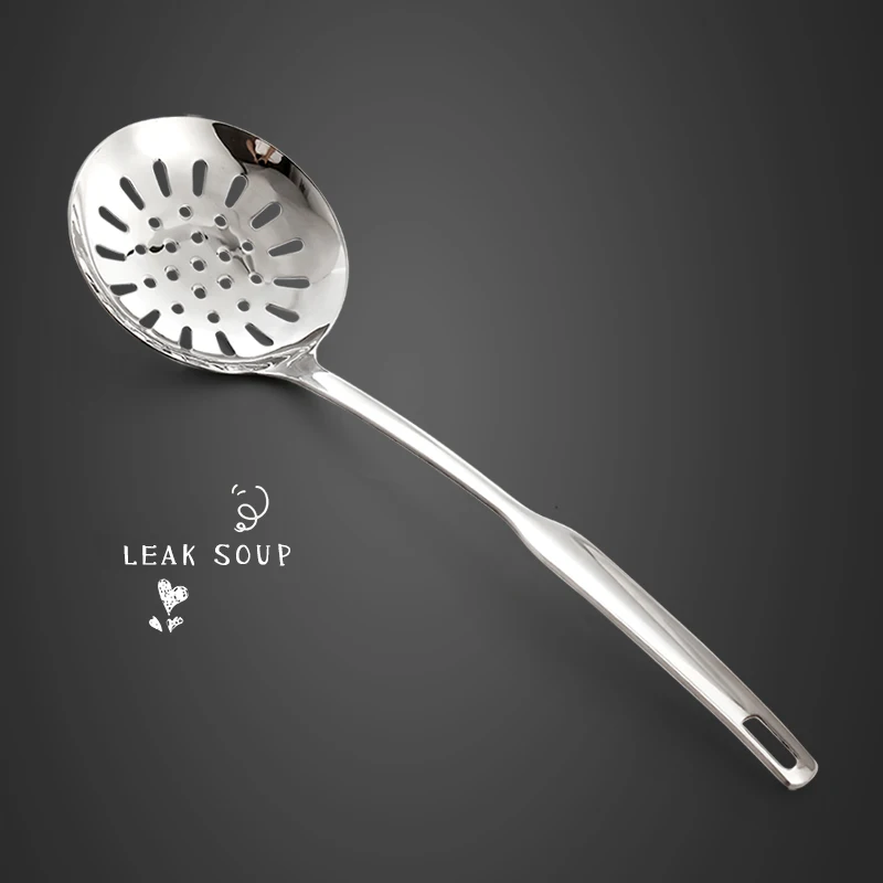Ladle A WORTHBUY набор кухонных инструментов из нержавеющей стали набор кухонных принадлежностей с длинной ручкой кухонные принадлежности ковш лопатка - Цвет: Ladle A