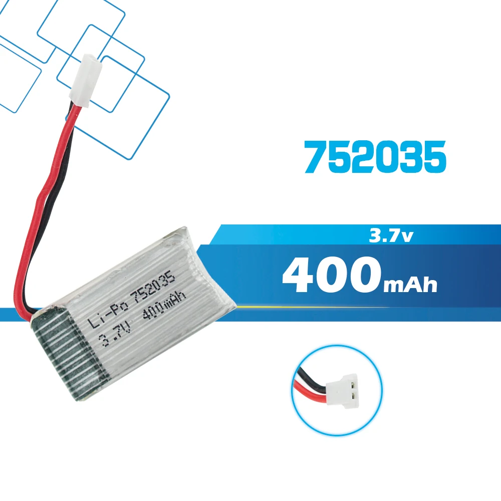 1 2 шт 3 7 V 400mAh Lipo батарея для H99W RC H31 H6C H98 Quadcopter запасные части аккумулятор